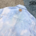 Áo sơ mi LV Printed Short-Sleeved Shirt Arctic Ice Xanh Dương, phong cách thời trang cao cấp