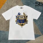 Áo thun Dior Blason Print Relaxed Fit White Cotton Jersey Trắng góc nghiêng chi tiết