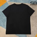 Áo thun Dior Clover Embroidery Regular Fit Black Cotton Jersey Đen với chi tiết logo sang trọng.