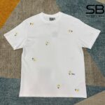 Áo thun Dior Daisy Embroidery Relaxed Fit White Cotton Jersey Trắng góc nghiêng chi tiết