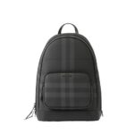 Ba Lô Burberry Rocco Backpack Charcoal Grey Check Canvas Màu Đen sang trọng