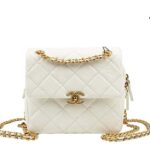 Ba Lô Chanel 22 Melody Backpack White Caviar GHW 20CM sang trọng và đẳng cấp.