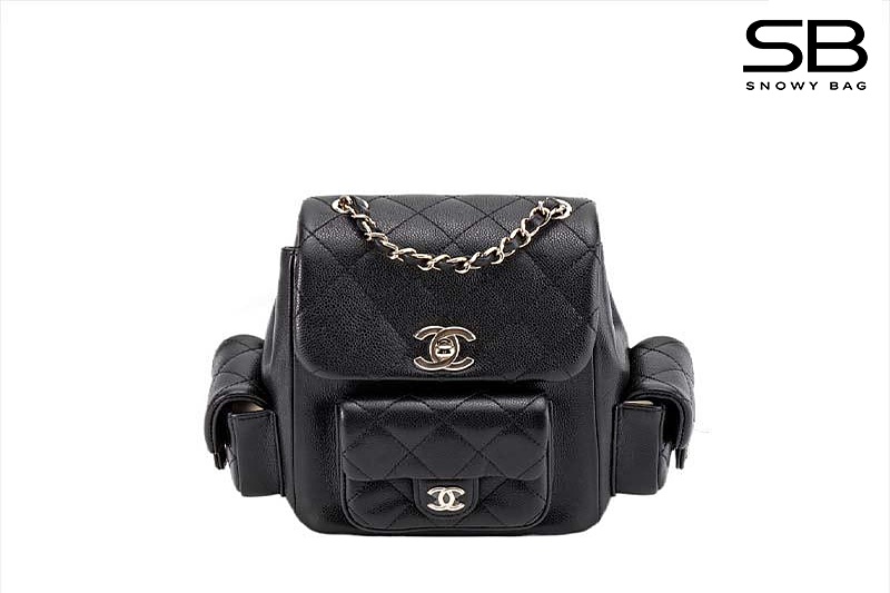 Ba Lô Chanel 23-24FW Duma Backpack Black Caviar GHW Màu Đen sang trọng và đẳng cấp