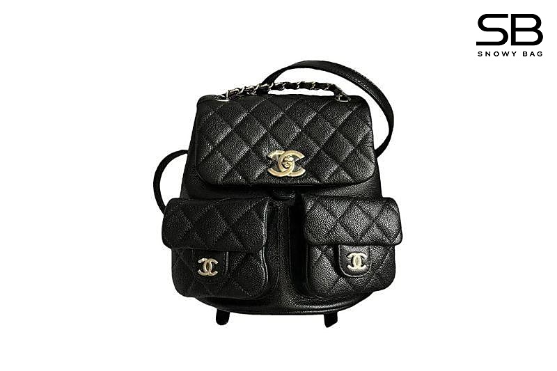Ba Lô Chanel 23SS Duma Backpack Black Caviar GHW Đen Khóa Vàng sang trọng và tinh tế