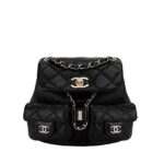 Ba Lô Chanel 23SS Mini Duma Backpack Black Caviar GHW Màu Đen sang trọng