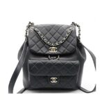Ba Lô Chanel Duma Backpack Black Lambskin GHW Màu Đen Khóa Vàng Size 24