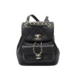 Ba Lô Chanel Duma Mini Backpack Black Lambskin GHW Đen Khóa Vàng sang trọng