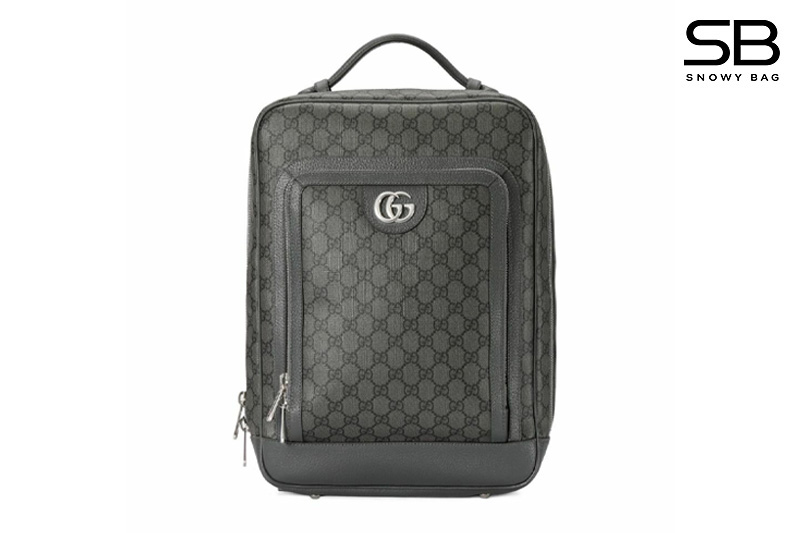 Ba Lô Gucci Ophidia Medium GG Backpack in Grey GG Supreme Coated Canvas Xám sang trọng