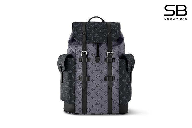 Ba Lô LV Christopher MM Backpack Monogram Eclipse Reverse Đen 44CM sang trọng