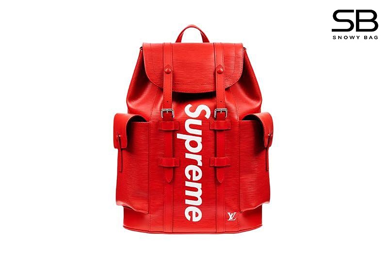 Ba Lô LV Supreme Christopher Epi PM Đỏ 48CM sang trọng