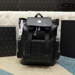 Ba Lô MCM Brandenburg Backpack in Visetos Đen 38CM góc nghiêng chi tiết