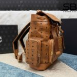 Ba Lô MCM Brandenburg Backpack in Visetos Nâu 38CM với logo sang trọng