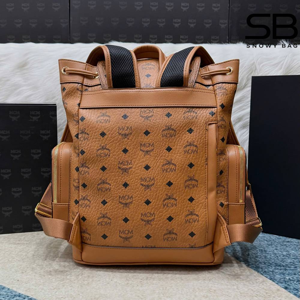 Ba Lô MCM Brandenburg Backpack in Visetos Nâu 38CM sang trọng và tinh tế