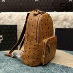 Ba Lô MCM Medium Stark Backpack In Visetos Double Zip Cognac Nâu 42CM với thiết kế tinh tế