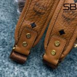 Ba Lô MCM Medium Stark Backpack In Visetos Double Zip Cognac Nâu 42CM sang trọng và thời thượng