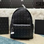 Ba Lô MCM Medium Stark Side Studs Backpack Đen 40CM góc nghiêng chi tiết