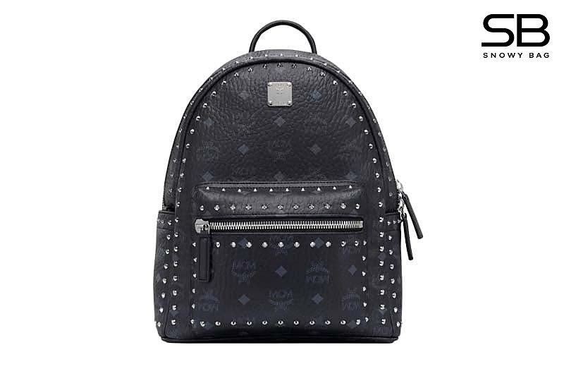 Ba Lô MCM Small Stark Backpack in Studded Outline Visetos Đen 27CM sang trọng và phong cách
