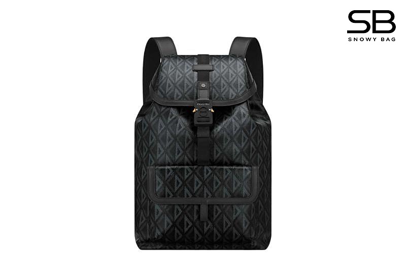 Ba Lô Small Dior Hit the Road Backpack Black Diamond Canvas Đen sang trọng