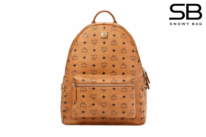 Ba Lô Stark Side Studs Backpack in Visetos Nâu 40CM sang trọng và hiện đại