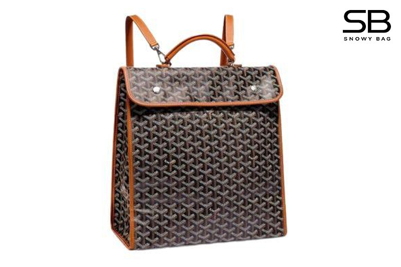 Balo Goyard Saint Léger Backpack Goyardine Black and Tan Đen Nâu sang trọng