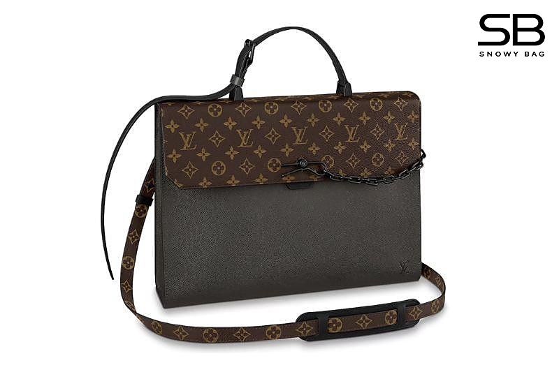 Cặp Xách Tay LV Robusto Briefcase Monogram M30591 Taiga Brown Nâu sang trọng và đẳng cấp