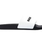 Dép Balenciaga BB Pool Slides Sandal Black White Trắng Đen sang trọng