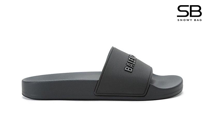 Dép Balenciaga BB Pool Slides Sandal Grey Màu Xám sang trọng và phong cách