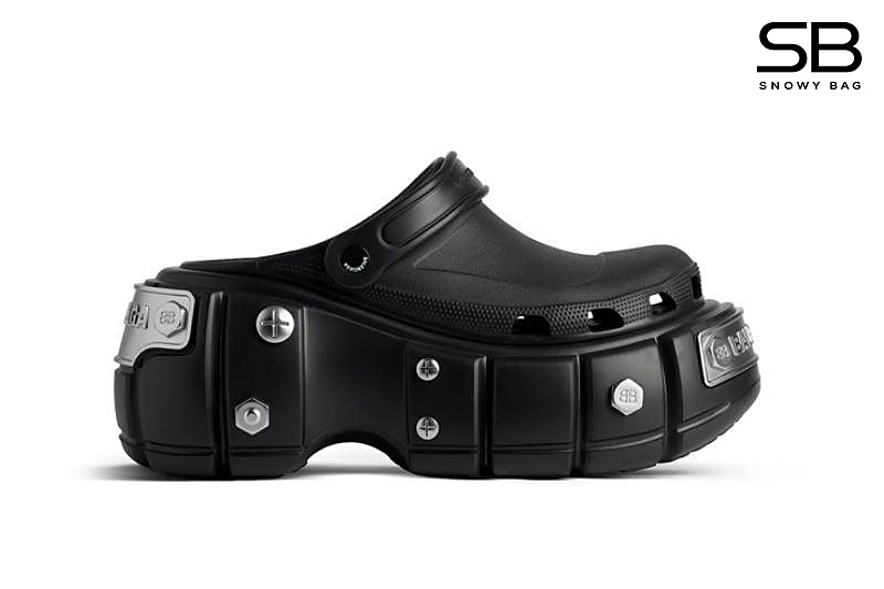 Dép Balenciaga HardCrocs Mule In Black Rubber Màu Đen sang trọng