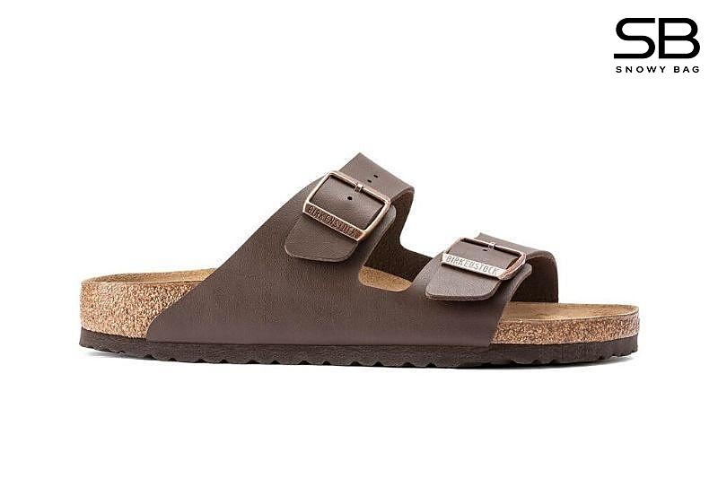 Dép Birkenstock Arizona Soft Footbed Birko-Flor màu nâu sang trọng