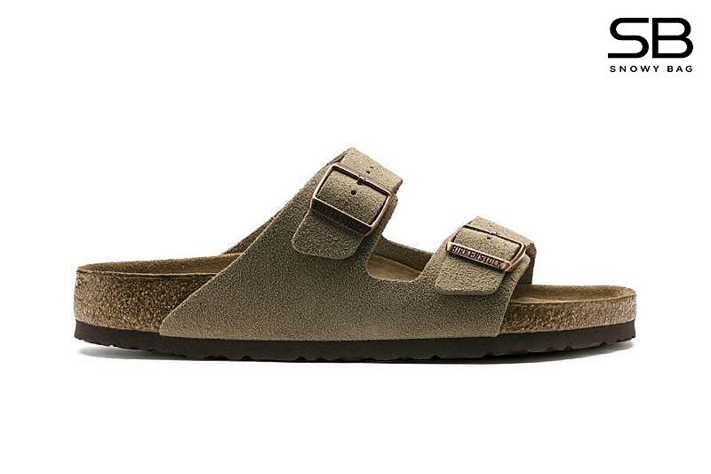 Dép Birkenstock Arizona Soft Footbed Suede Taupe Màu Rêu sang trọng và thoải mái