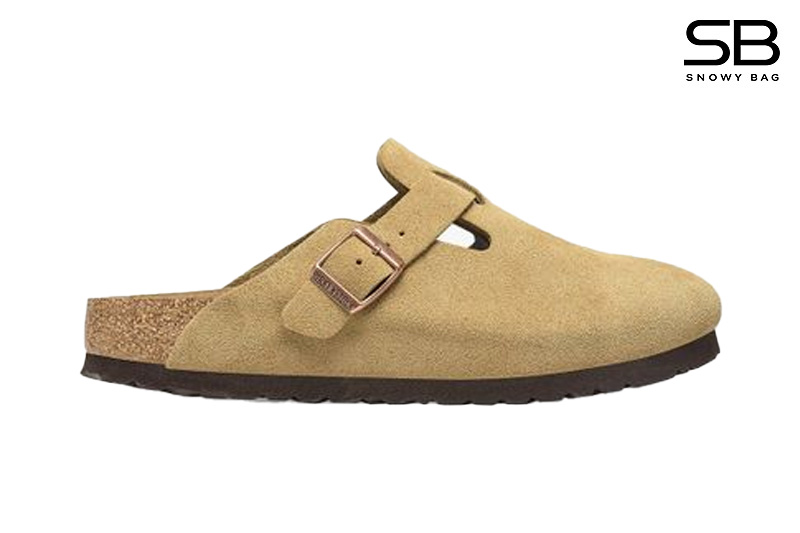 Dép Birkenstock Boston Soft Footbed Suede Mink Màu Nâu