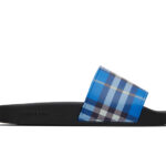 Dép Burberry Check Slides Hyacinth Xanh Dương