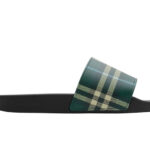 Dép Burberry Check Slides Leaf Màu Xanh