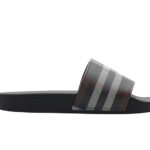 Dép Burberry Check Slides Mahogany Brown Nâu Đen