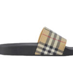 Dép Burberry Furley Vintage Check Slides Nâu