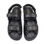Dép Chanel Dad Sandal Màu Đen Caviar 2022