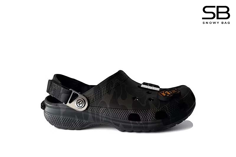 Dép Crocs Classic Clog x A Bathing Ape ABC Camo Black Màu Đen sang trọng