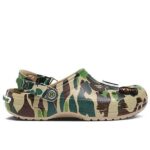 Dép Crocs Classic Clog x A Bathing Ape ABC Camo Green Màu Xanh Lá đẹp mắt