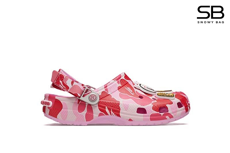 Dép Crocs Classic Clog x A Bathing Ape ABC Camo Pink Màu Hồng sang trọng và độc đáo