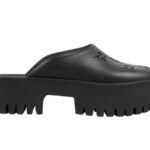 Dép Gucci GG Perforated Rubber Clogs Black Màu Đen