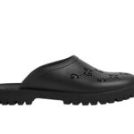 Dép Gucci GG Rubber Slip On Sandal Black màu đen sang trọng