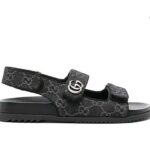 Dép Gucci Sandal With Double G Black Denim Đen thời trang, sang trọng