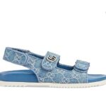 Dép Gucci Sandal With Double G Blue Denim Xanh Dương sang trọng và thời thượng