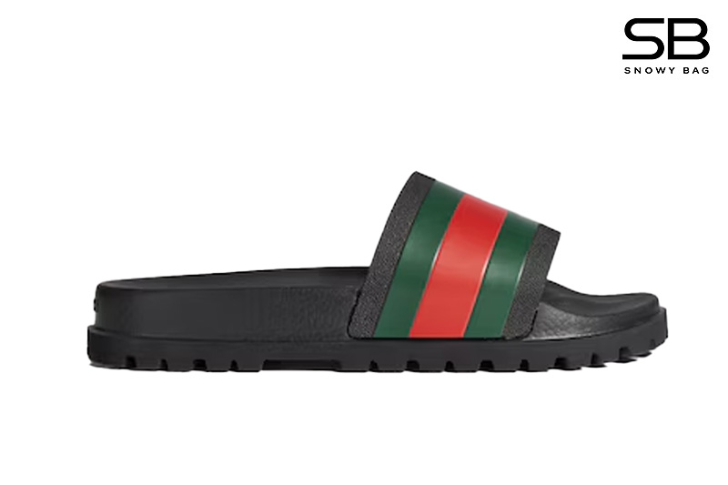 Dép Gucci Web Slide Sandal Black Màu Đen