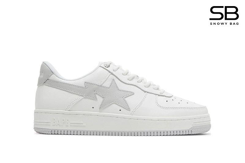Giày A Bathing Ape Bape Sta JJJJound Trắng Xám với thiết kế độc đáo