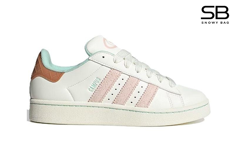 Giày adidas Campus 00S Sandy Pink Trắng Sọc Hồng đẹp mắt