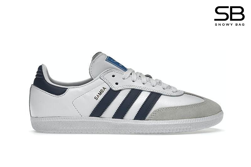 Giày adidas Samba ADV White Shadow Navy Trắng Xanh Navy thiết kế thể thao hiện đại