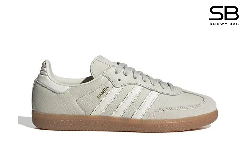 Giày adidas Samba OG Aluminum Gum Màu Be Đế Nâu sang trọng và phong cách