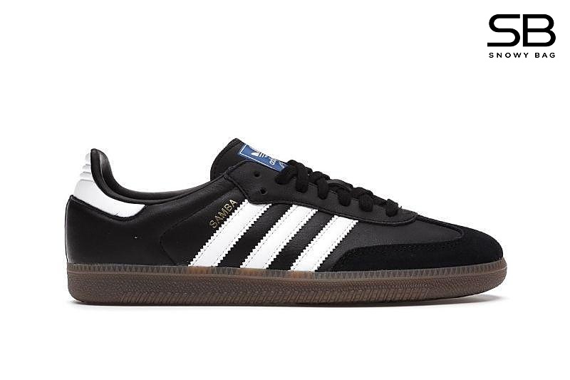 Giày Adidas Samba OG Black White Gum Đen Trắng, thiết kế cổ điển và phong cách.
