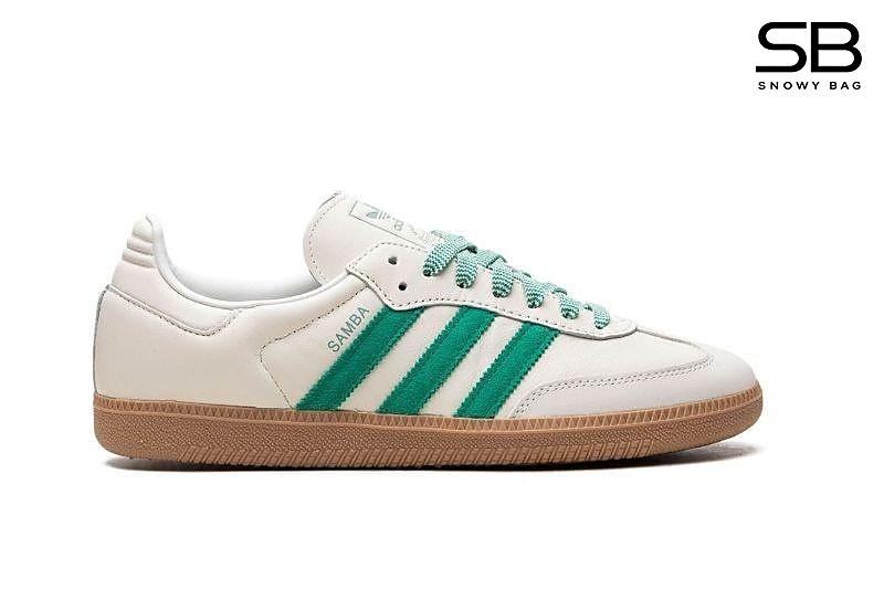 Giày Adidas Samba OG Off White Court Green Trắng Xanh Lá đẹp mắt